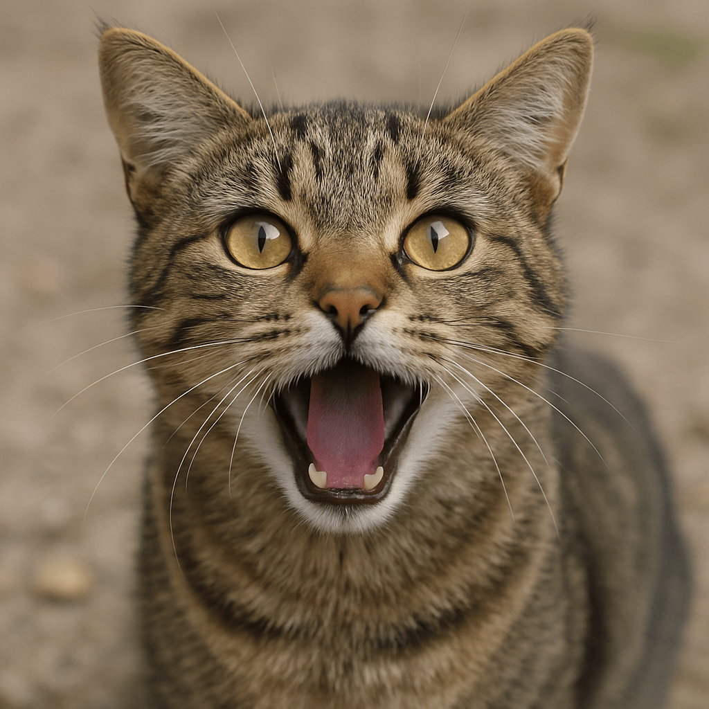 Chat qui miaule