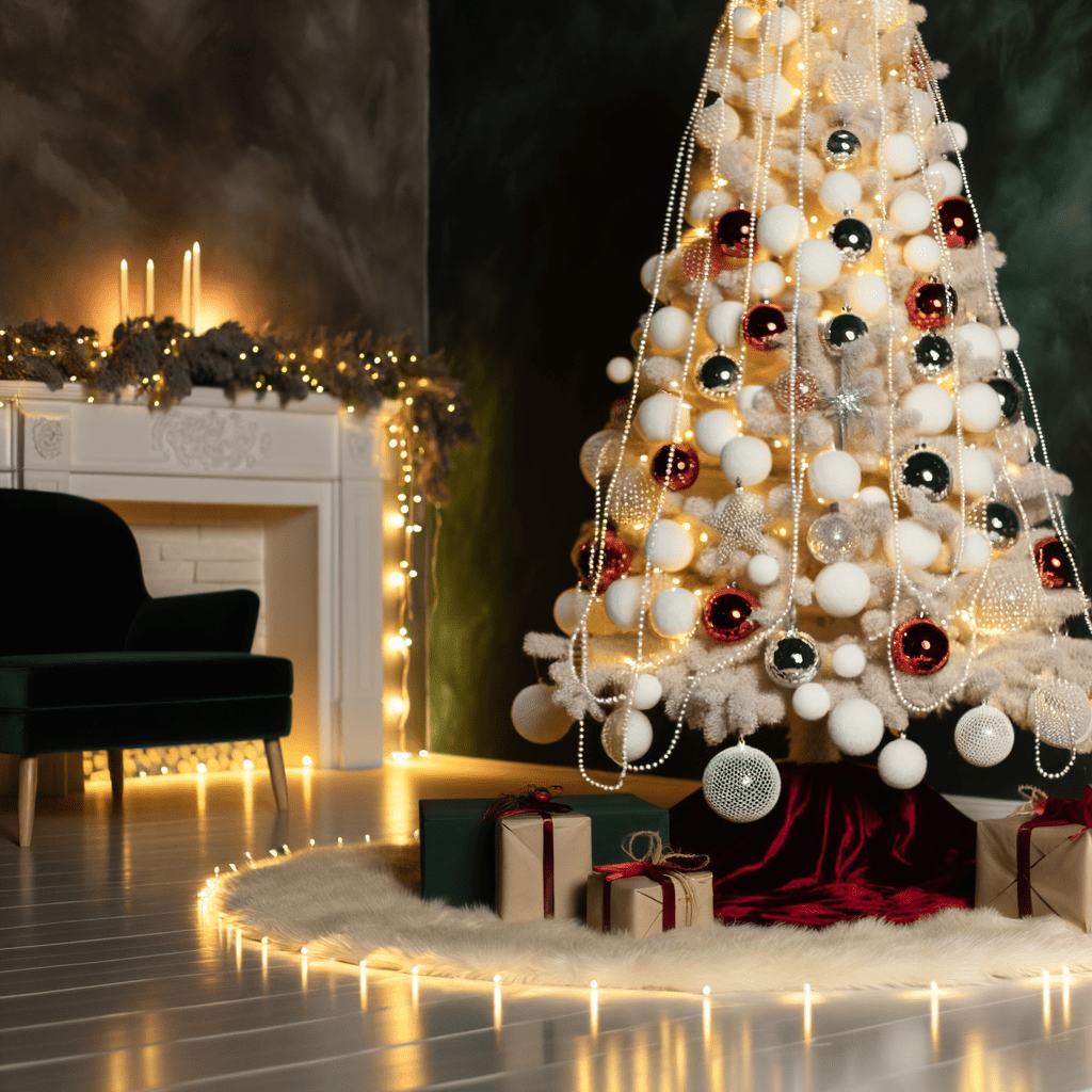 comment décorer un sapin blanc