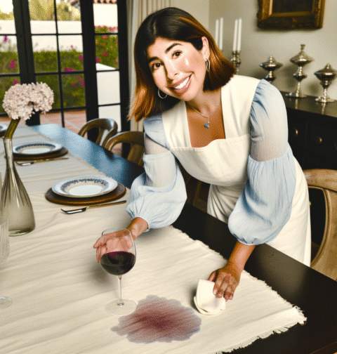 comment enlever les taches de vin sur une nappe