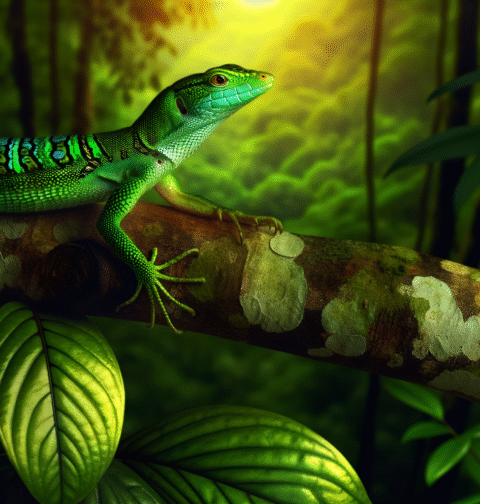 lézard vert signe de vipère