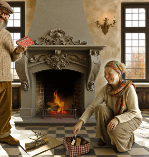 comment allumer un feu de cheminée