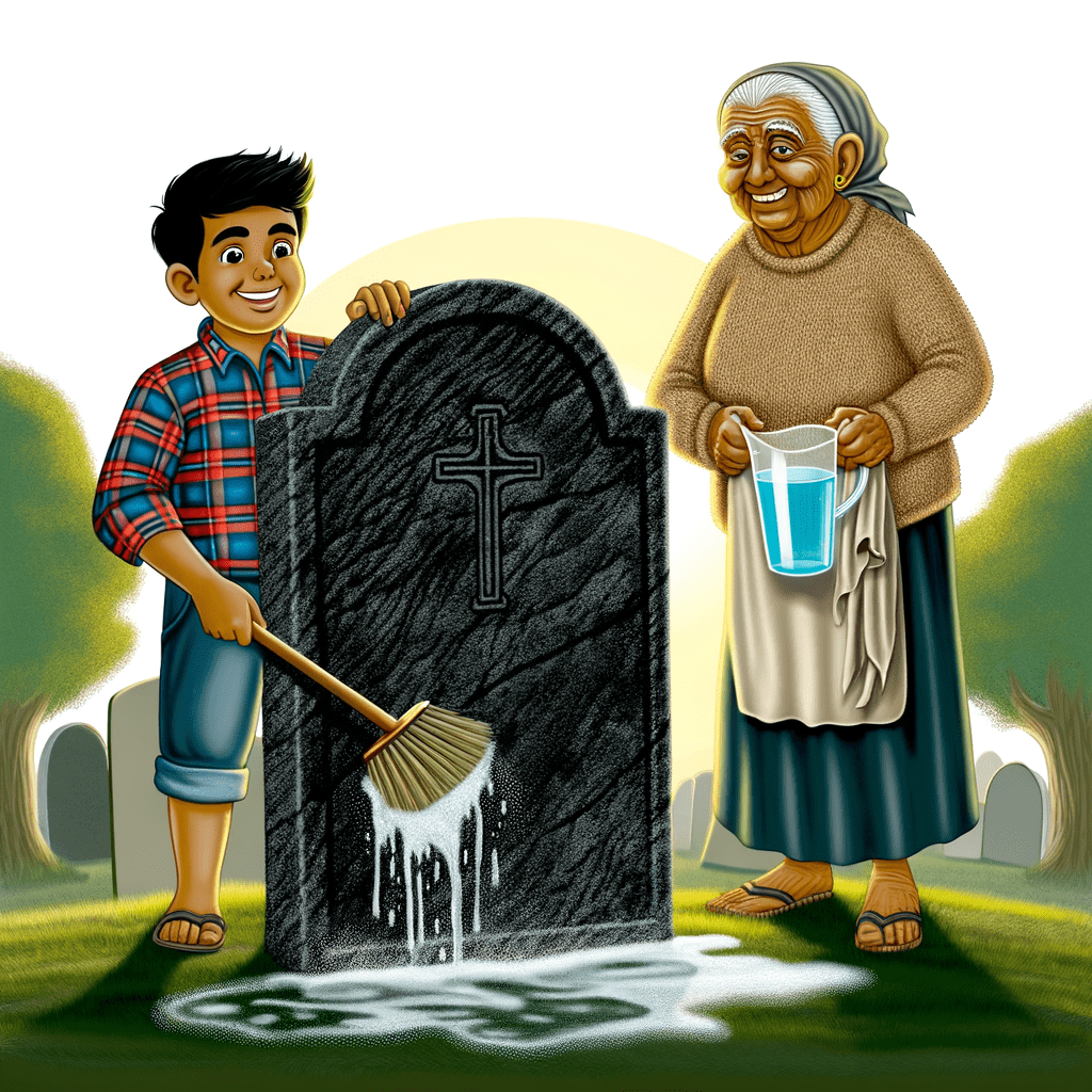 comment nettoyer une pierre tombale noircie